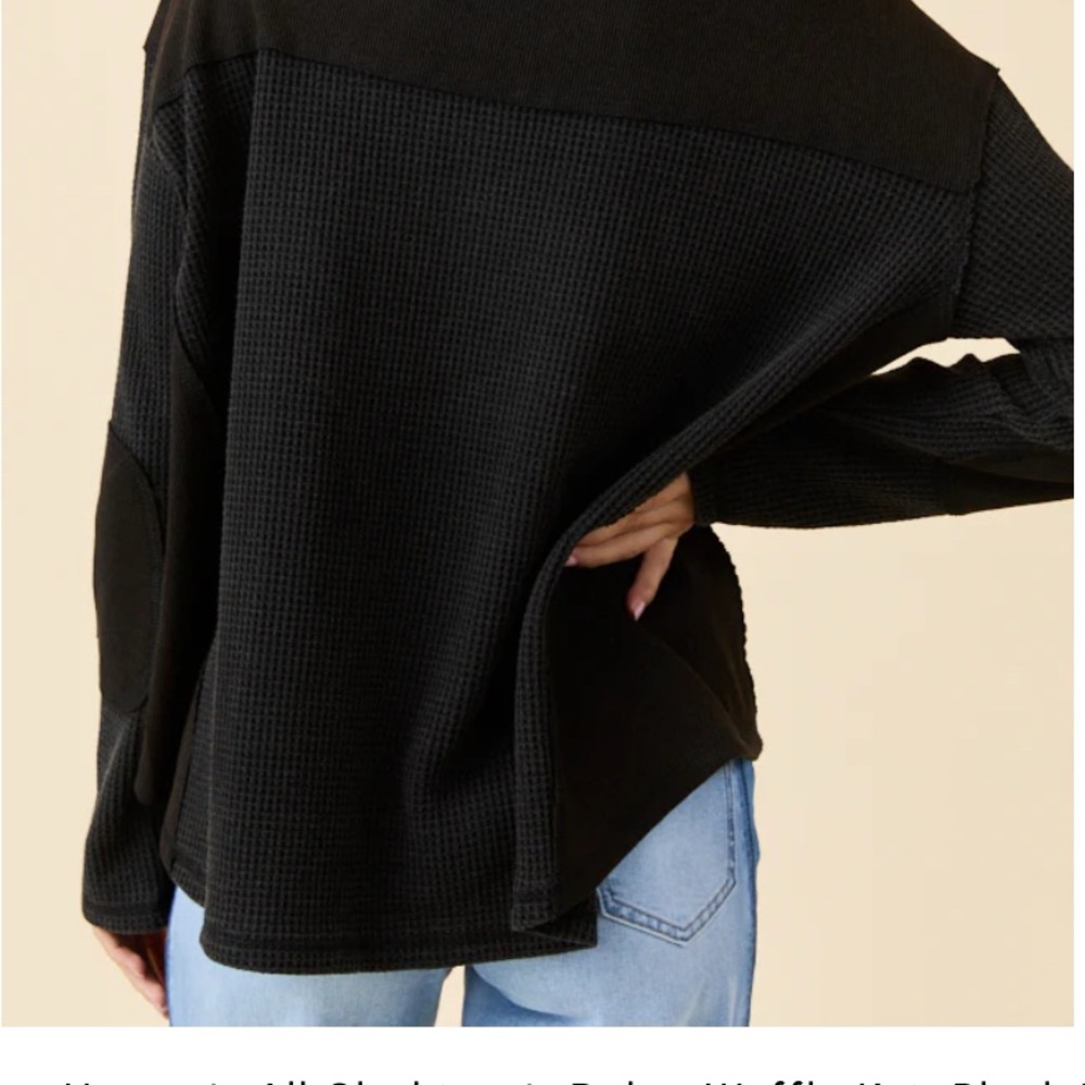 Pink Lily Women's Classic Black Sweater - Picture 2 of 4